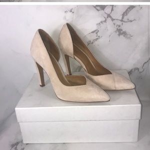Iro leather dorsay court heels pumps nude w box